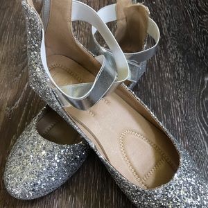BellaMarie silver sparkle flats